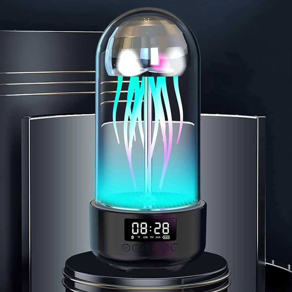 Haut-parleur Bluetooth Méduse, Aquarium avec lumière d'ambiance 7 couleurs - Électronique - صورة 2