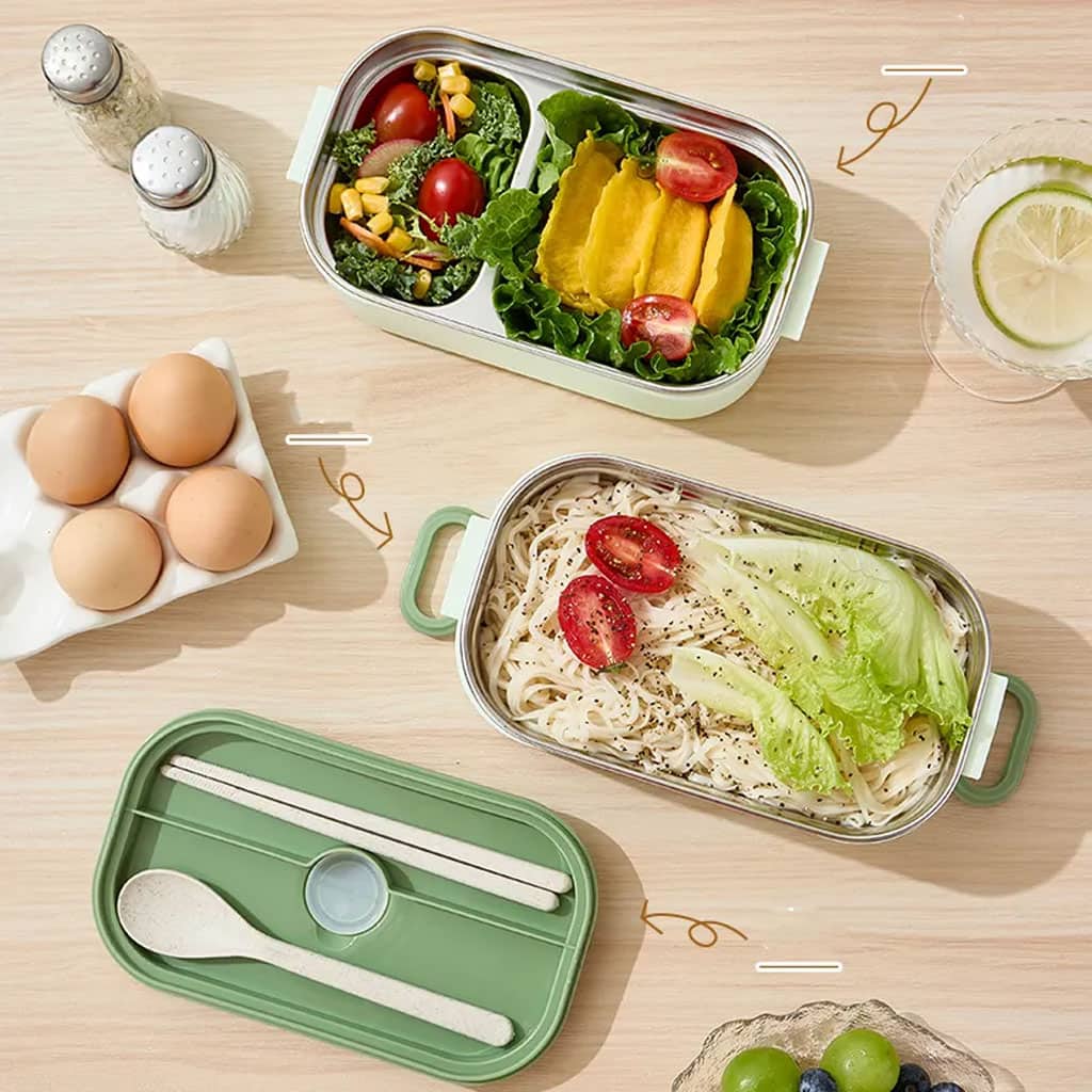 Boîte à lunch 3 Compartiment en Inox 304 , pratique et facile à transporter - Divers - صورة 4