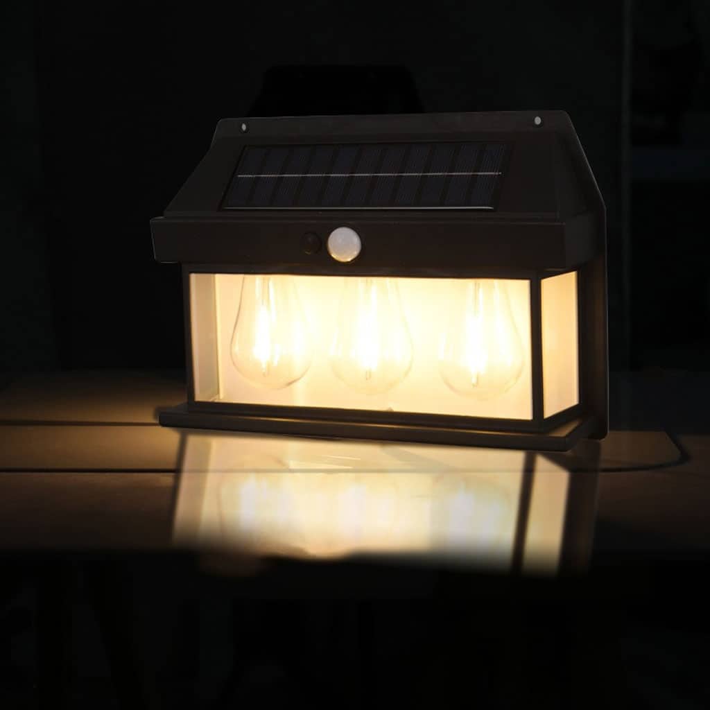 Triple Lanterne Vintage Bougie, nouvelle lampe murale à induction solaire - Électronique - صورة 3