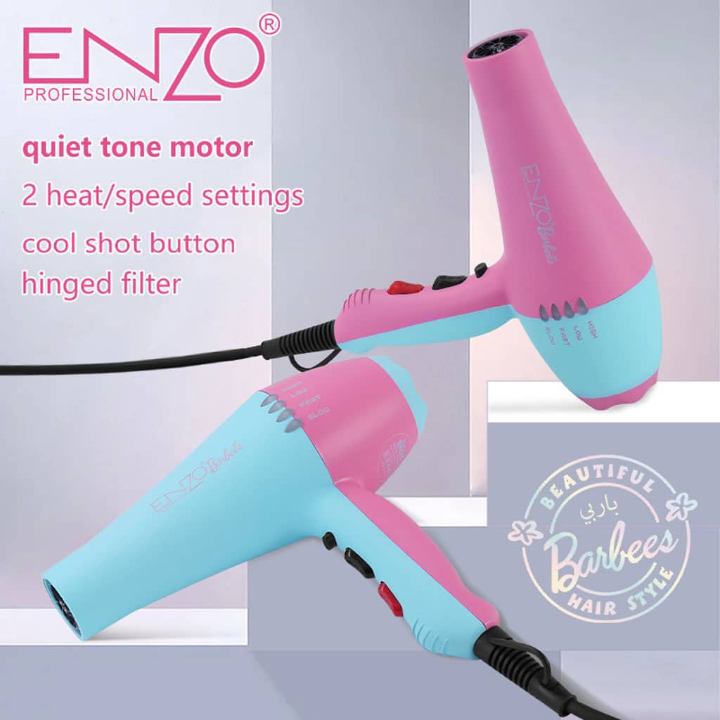 ENZO PROFESSIONAL Seche cheveux Ionic turbo 17000 RPM Edition Barbie - Soins et Beauté - صورة 2