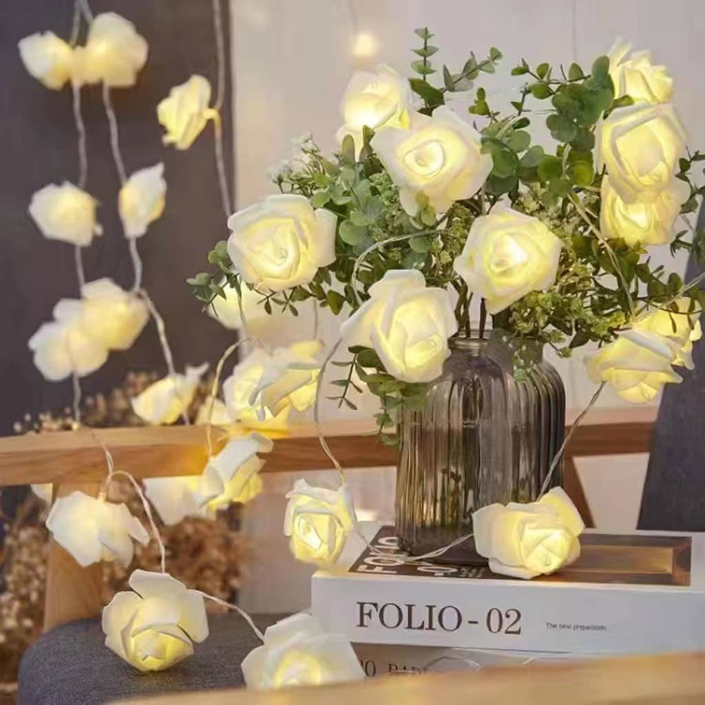 Guirlande Fleurs à 10 Pcs - 2m - Branchement direct avec secteur décoration idéale pour chambre - Décoration - صورة 4