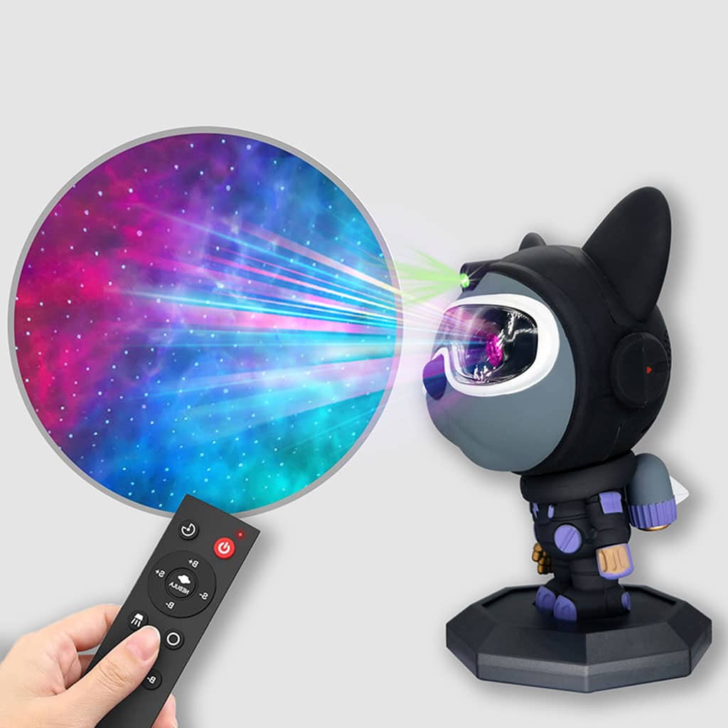 Bulldog Astronaute Projecteur Lampe Nébuleuses Espace Lumières - Électronique - صورة 2
