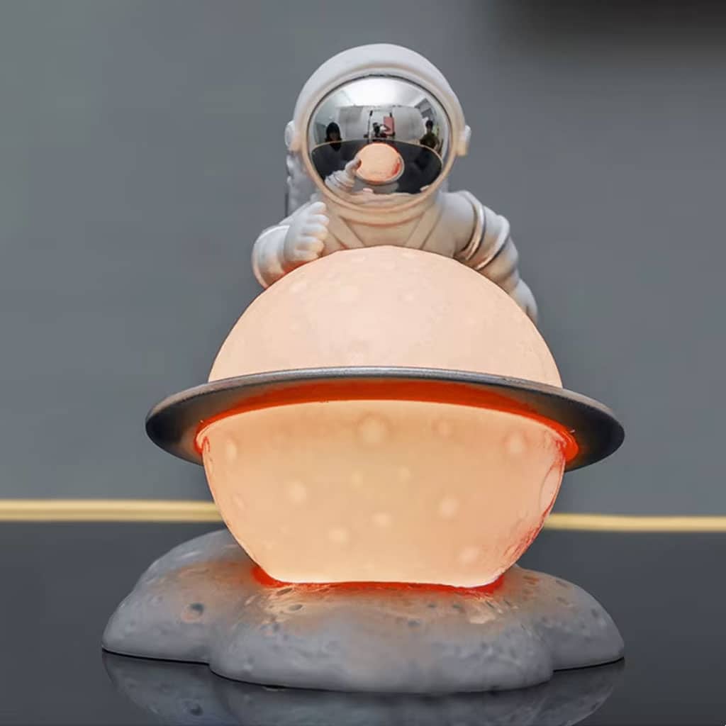 Astronaute Veilleuse Décoration De Bureau Lune Spaceman Résine - Décoration - صورة 4
