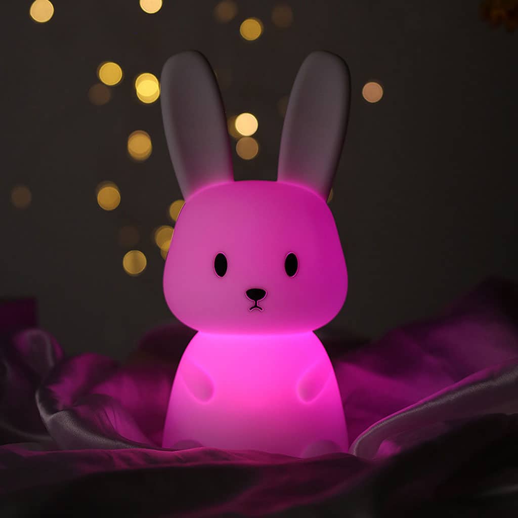 Veilleuse LED en forme de Lapin en siliconé pour enfants, avec capteur tactile - Divers - صورة 4