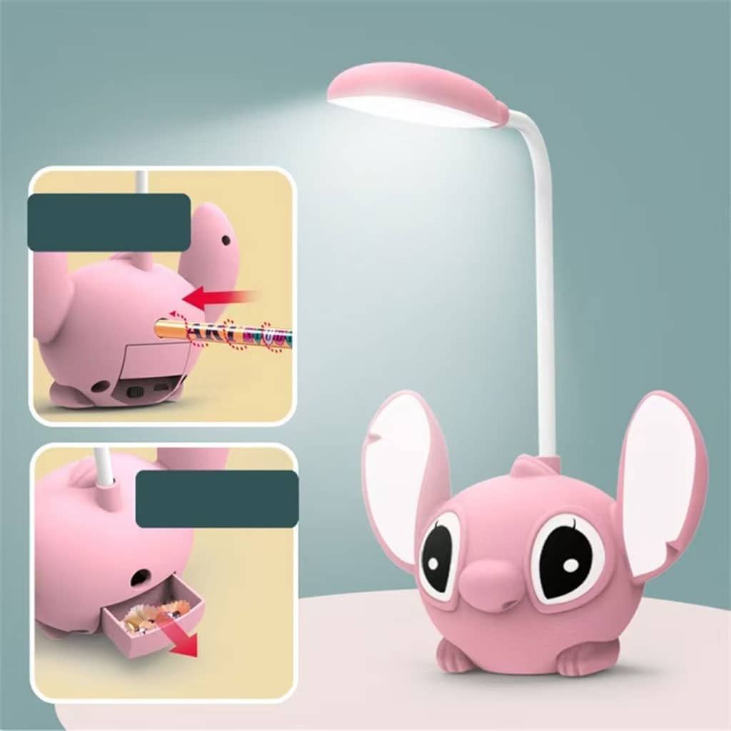 Stitch Lampe de Bureau et Veilleuse Ambiante pour Enfants avec Taille-crayon - Divers - صورة 4