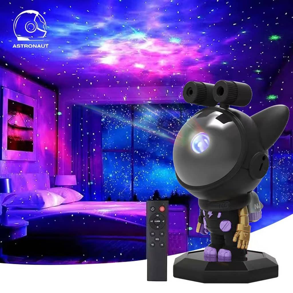 Bulldog Astronaute Projecteur Lampe Nébuleuses Espace Lumières V2 - Électronique - صورة 2