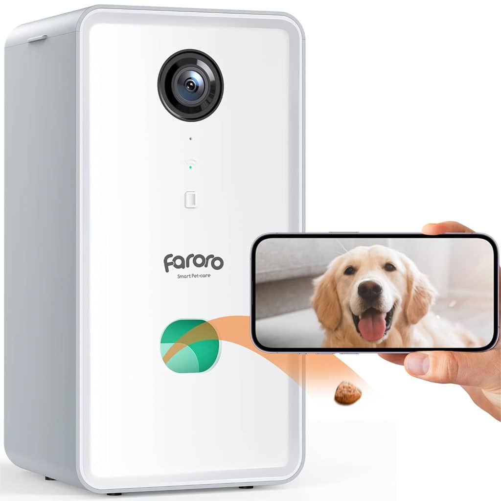 Faroro Caméra Full HD 1080P pour chien avec distributeur de friandises à distance - Électronique - صورة 2