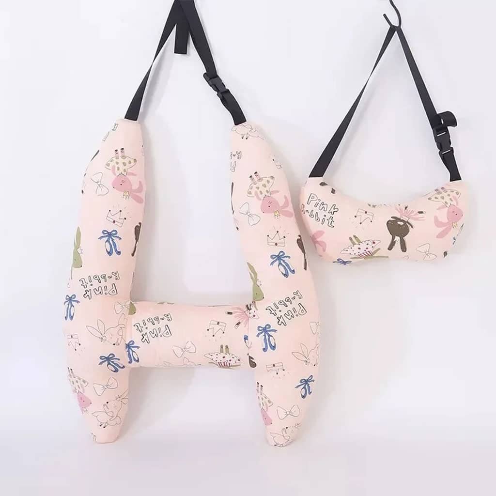 Oreiller de voyage et Sécurité pour enfant et adulte, support de tête en forme de H - Divers - صورة 4