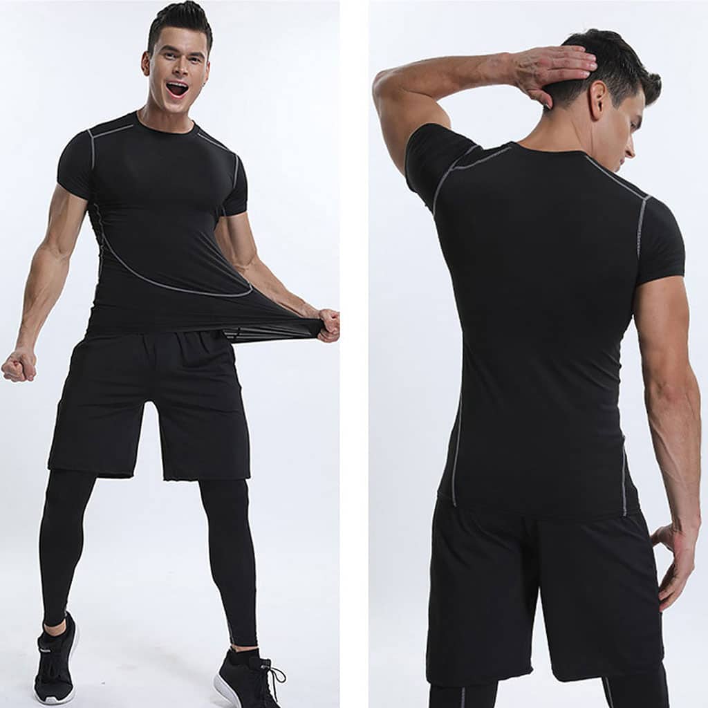 GYM Sport Kit Compression pour Hommes 3 pcs  - طقم رياضي  3 قطع - Sport - صورة 5