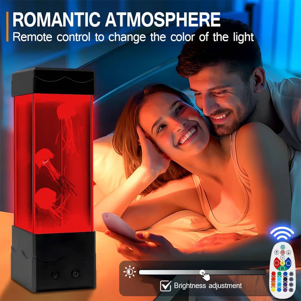 Lumière D'Ambiance Méduse LED, Veilleuse Décoration Bureau Table , Carré V2 - Électronique - صورة 2