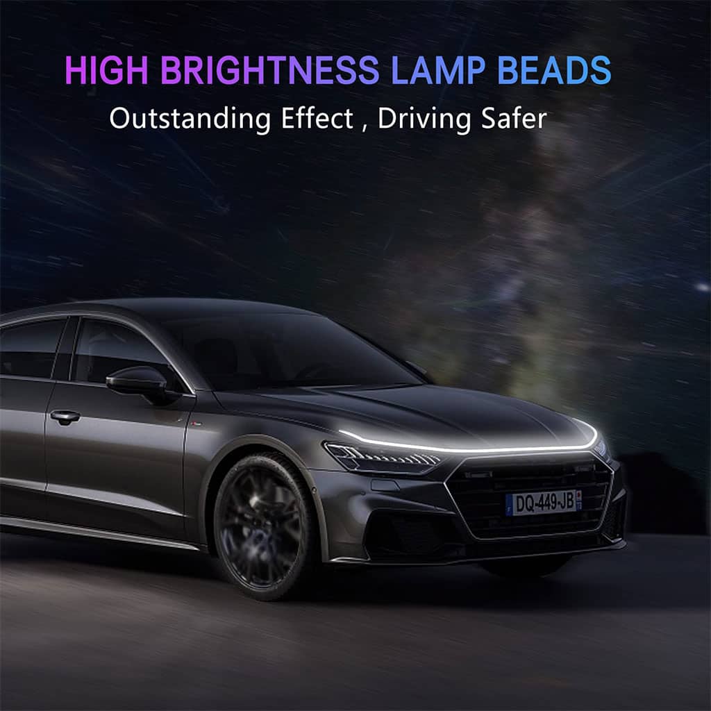 LED dynamiques Bandes lumineuses pour capot de voiture - Accessoires Auto/Moto - صورة 6