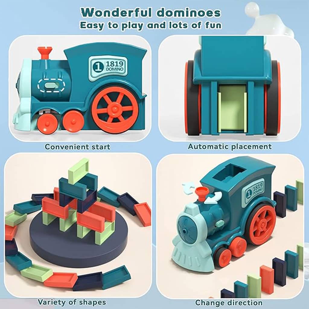 Jeu De Train Domino Educatifs avec lumières et Musique pour Enfants - Jouet & Gaming - صورة 5
