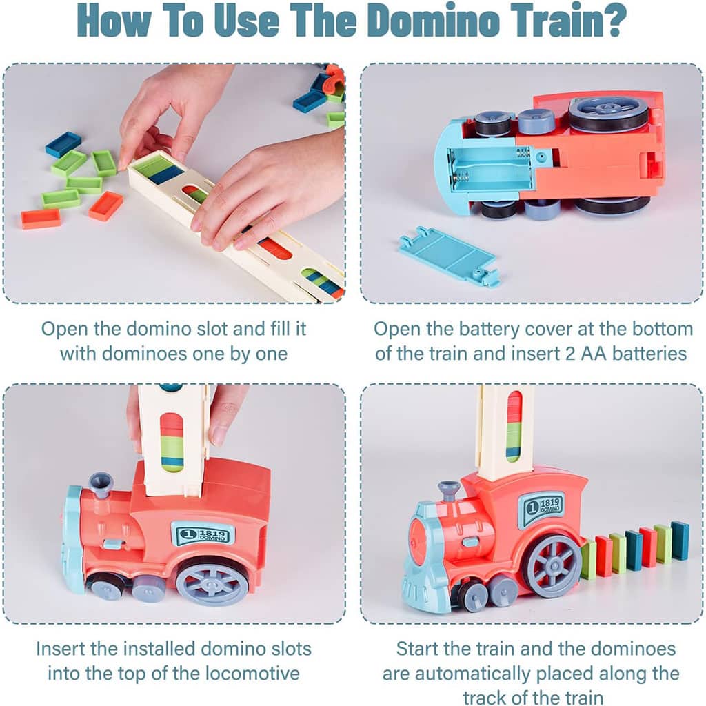 Jeu De Train Domino Educatifs avec lumières et Musique pour Enfants - Jouet & Gaming - صورة 6