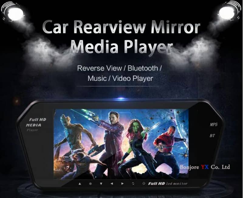 Rétroviseur écran LCD TFT 7 pouces MP5 bluetooth 1024P - Accessoires Auto/Moto - صورة 3