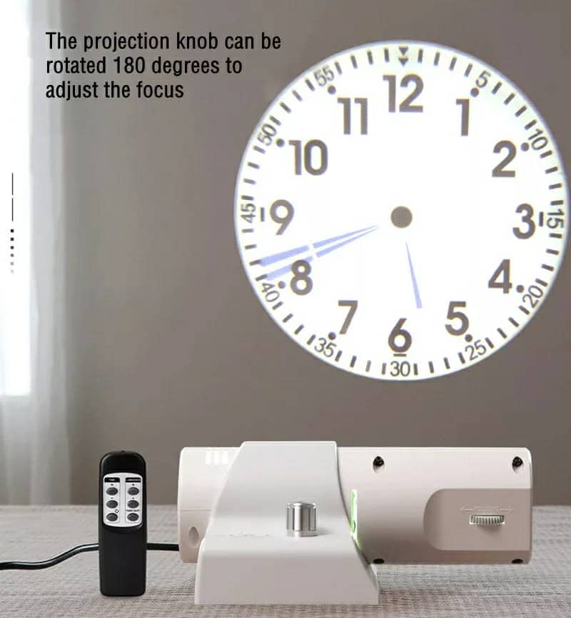 Projecteur horloge mural HD Rotation à 180 degrés 2 mode et 4 couleur - Électronique - صورة 7