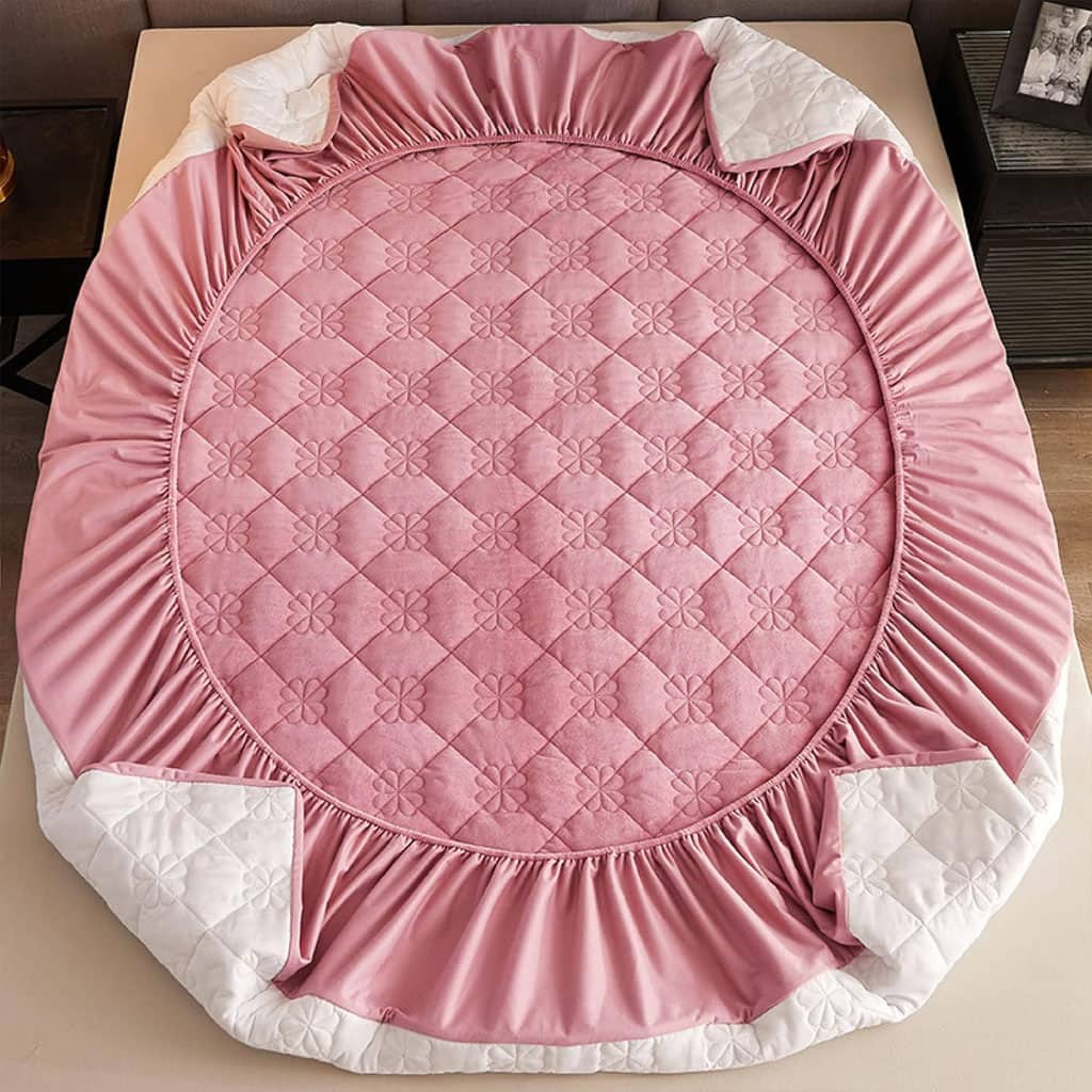 Ensemble 3Pcs Couvre-lit imperméable 2 Places Avec 2 Couvre Oreillers épais - Maison - صورة 6