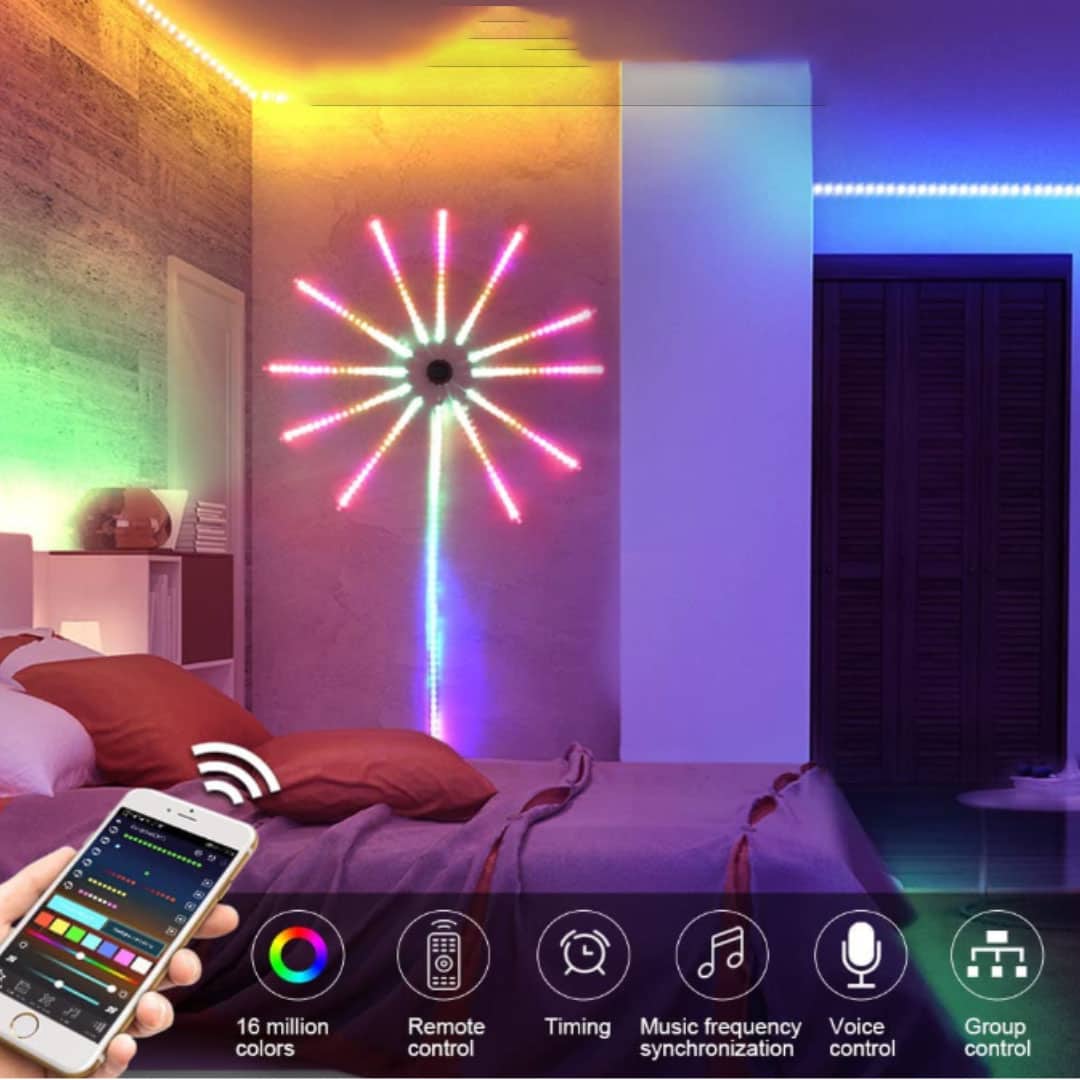 feux d’artifice App Smart Control IC Led RGB Light décoration de la maison - Électronique - صورة 2