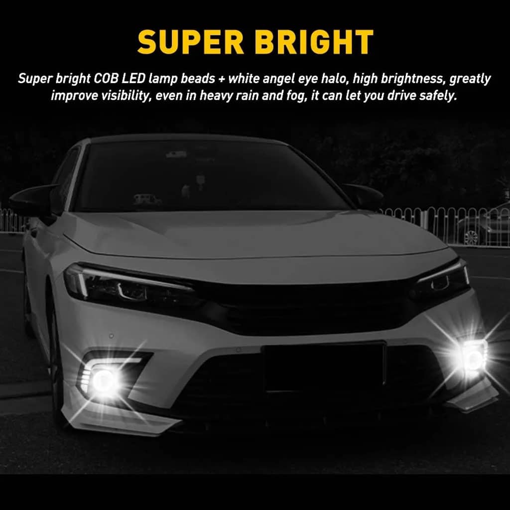 Feu antibrouillard rond LED IP65 7000K éclairage blanc super brillant - Accessoires Auto/Moto - صورة 6