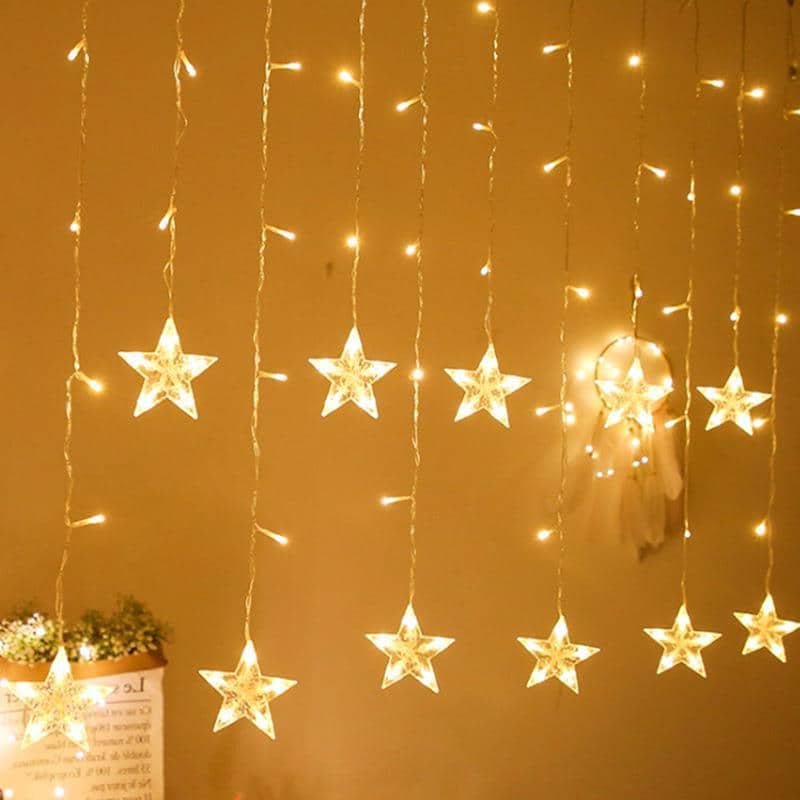 Guirlande lumineuse rideau Stars LED Imperméable 2.5/3.5M  220V - Électronique - صورة 3