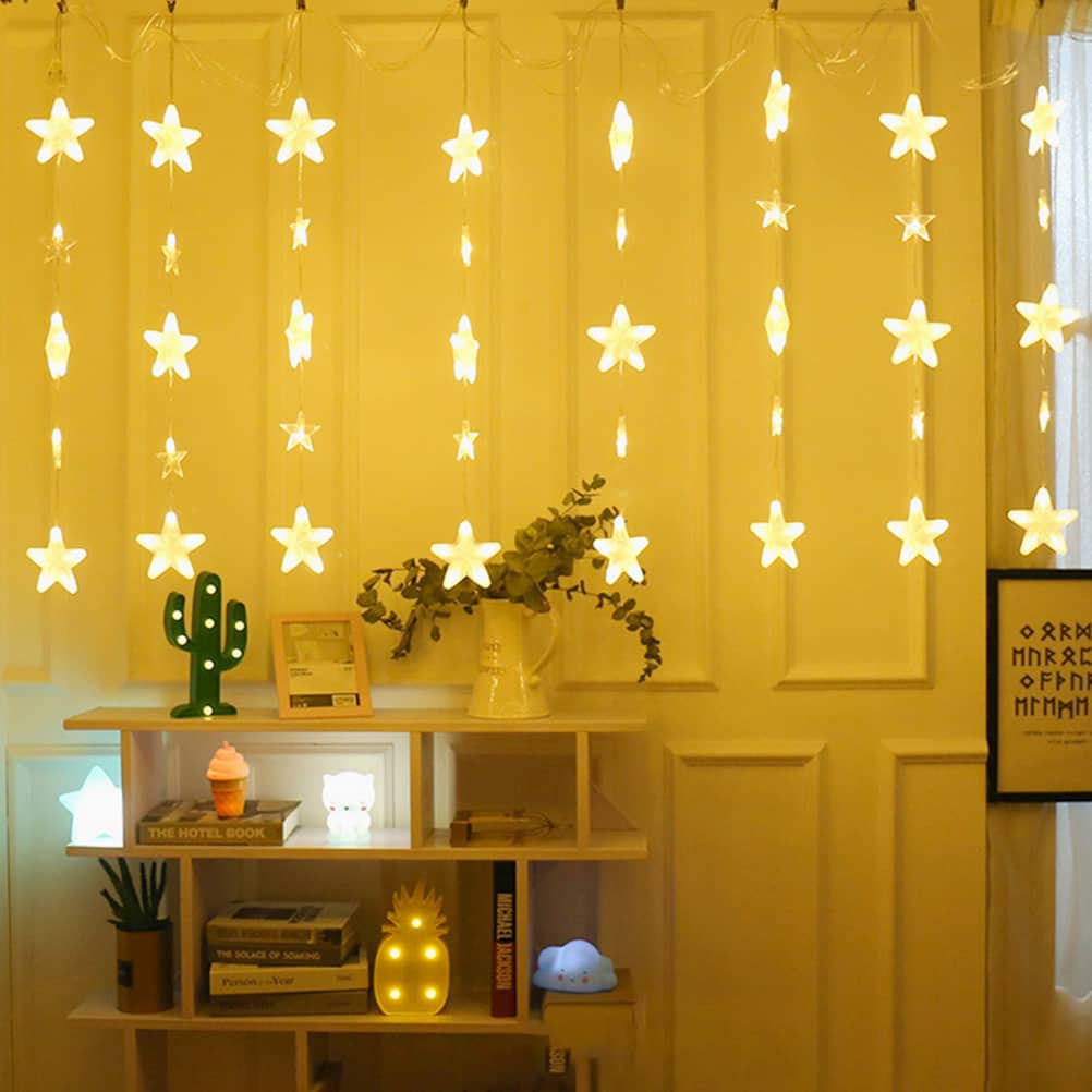 Guirlande lumineuse rideau Stars LED Imperméable 2.5/3.5M  220V - Électronique - صورة 5
