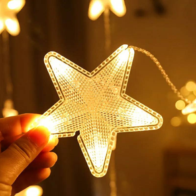 Guirlande lumineuse rideau Stars LED Imperméable 2.5/3.5M  220V - Électronique - صورة 7