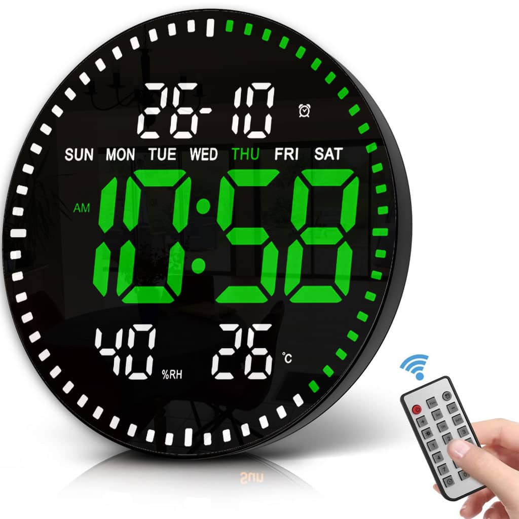 Horloge murale numérique LED avec Télécommande JH-2560