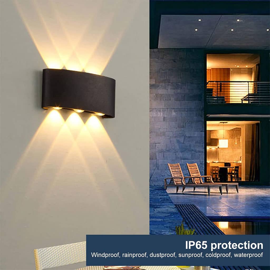 Applique Murale LED 6W D’Éclairage Extérieur 3 Lampes en PP - Décoration - صورة 2