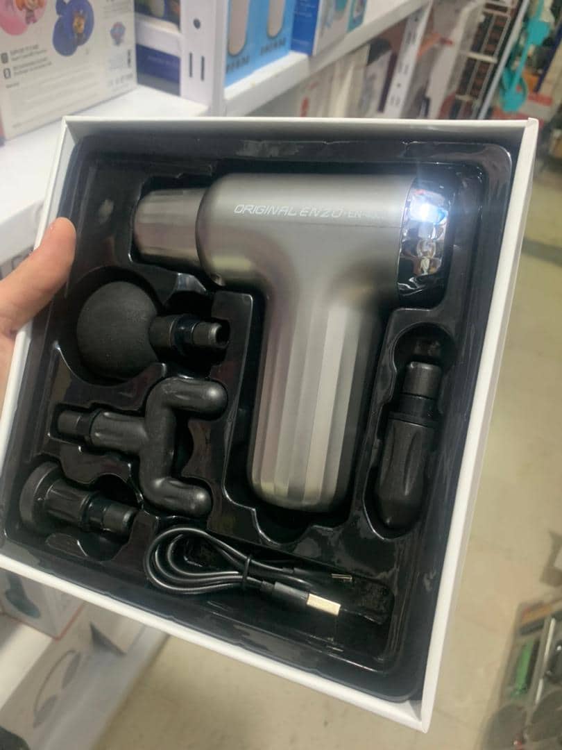 Pistolet de Massage ENZO EN-4802 avec 4 Têtes de Massage - Sport - صورة 10