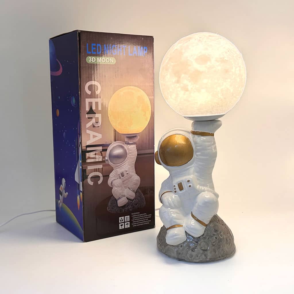 Veilleuse Astronaute et Lampe de Table en Céramique - Décoration - صورة 5