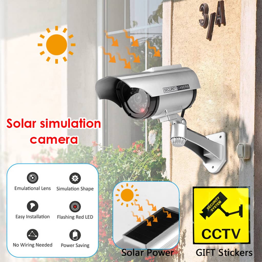 Fausse Caméras de Vidéosurveillance à énergie Solaire avec Clignotant Rouge LED - Divers - صورة 5