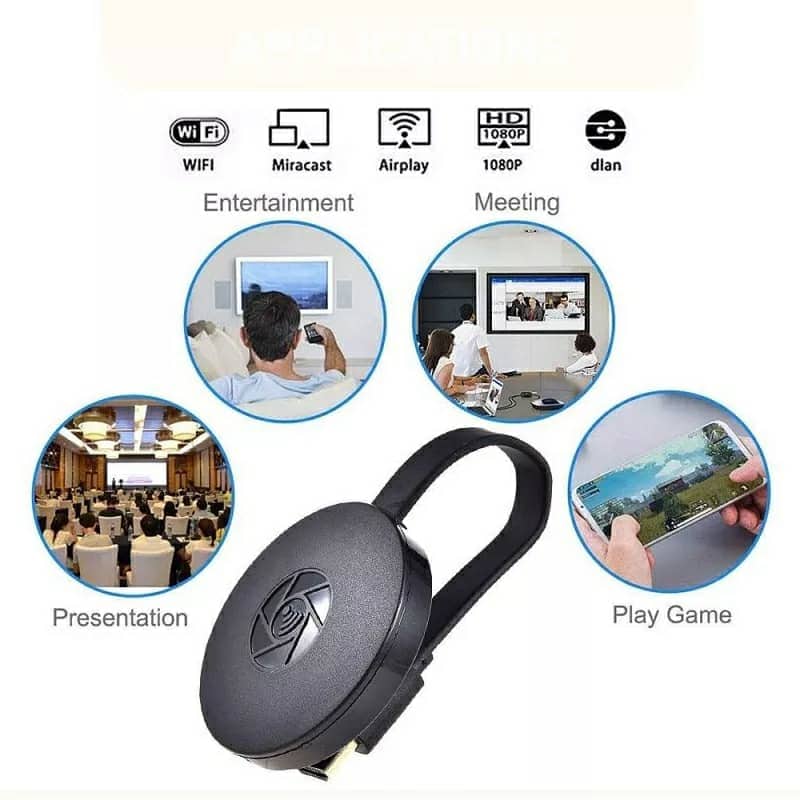 chromecast 4K WiFi Wireless Display Dongle TV Stick TV Stick Media Video Streamer HD - Électronique - صورة 4