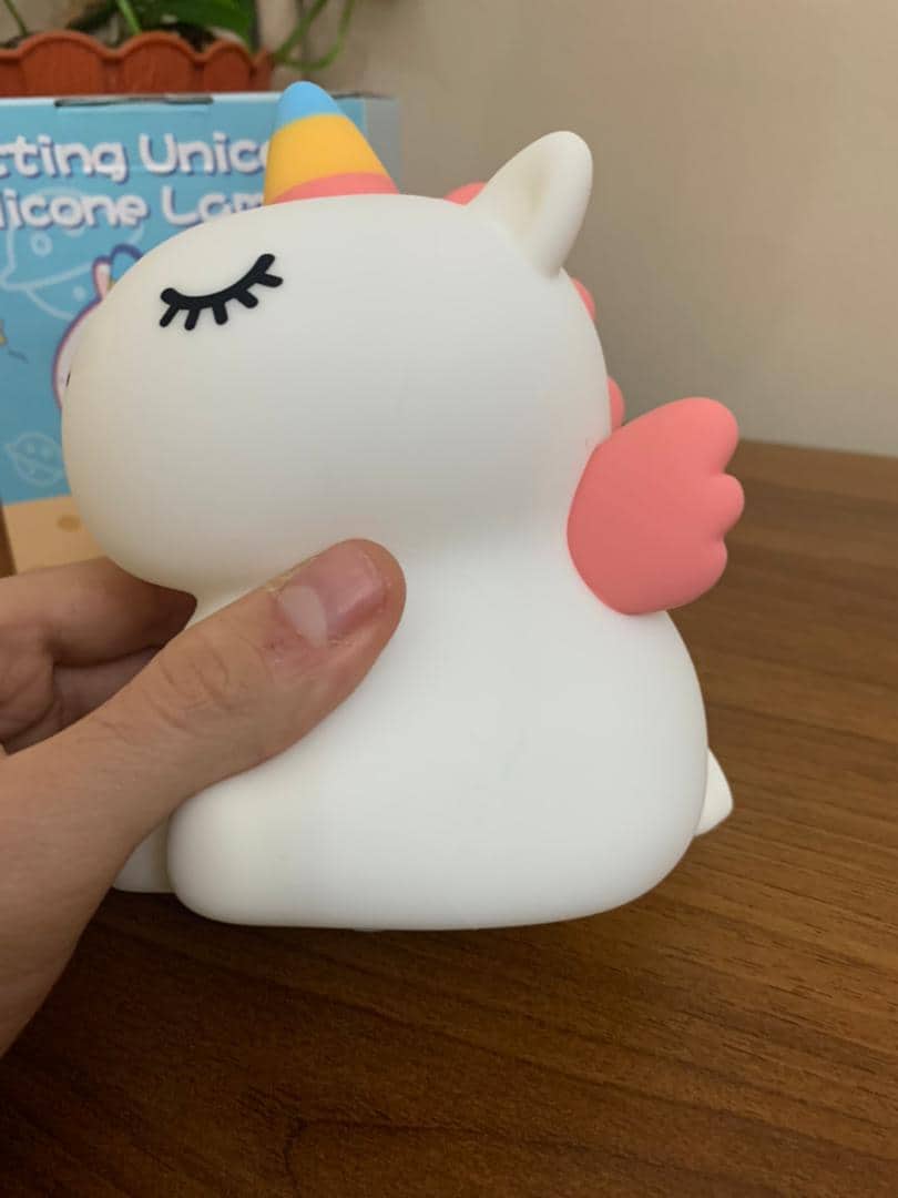 Veilleuse en Silicone Forme Unicorne pour Chambre d’enfant Rechargeable - Décoration - صورة 10