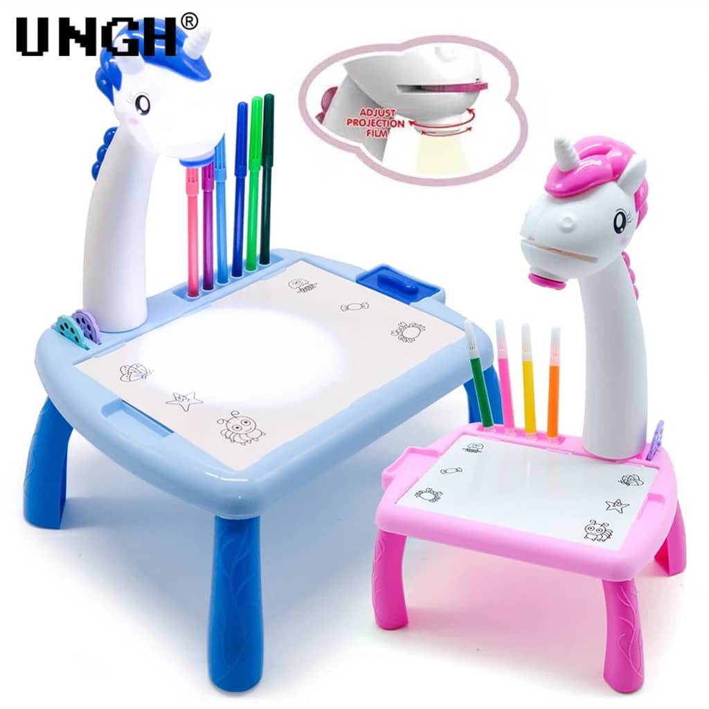 Projecteur de dessin licorne pour enfants avec 24 motifs colorés - Jouet & Gaming - صورة 3
