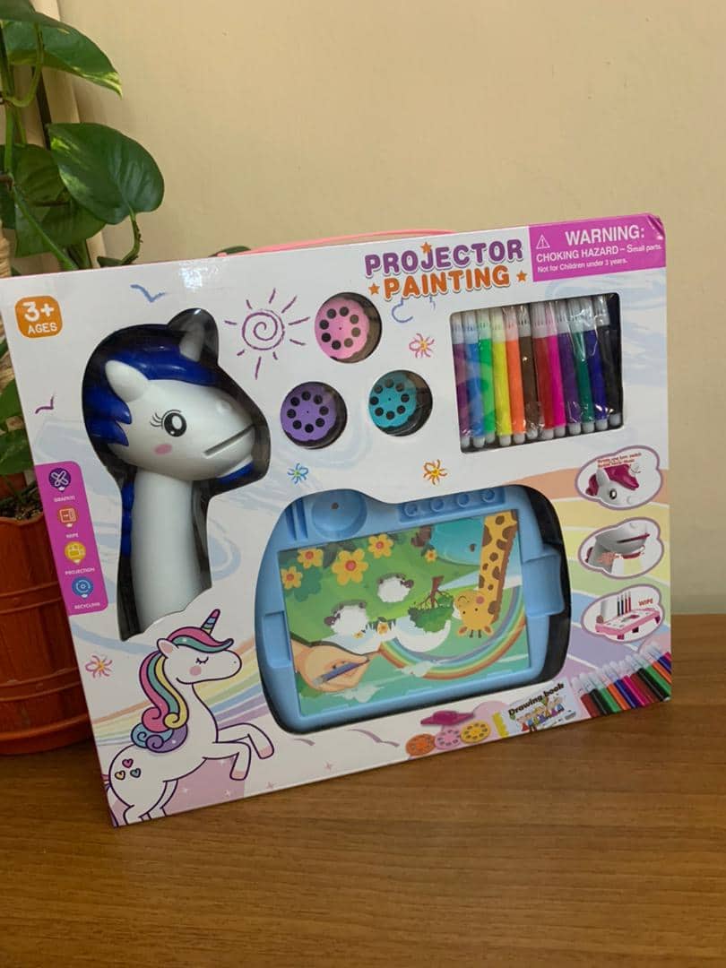 Projecteur de dessin licorne pour enfants avec 24 motifs colorés - Jouet & Gaming - صورة 6