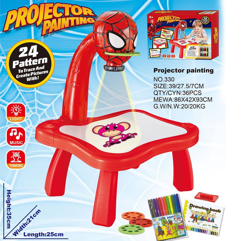 Table à dessin avec projecteur 24 images différentes – Planche à dessin -rouge - Jouet & Gaming - صورة 2