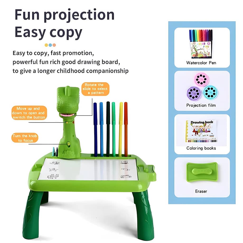 Projecteur de dessin Dino pour enfants avec 24 motifs colorés - Jouet & Gaming - صورة 4