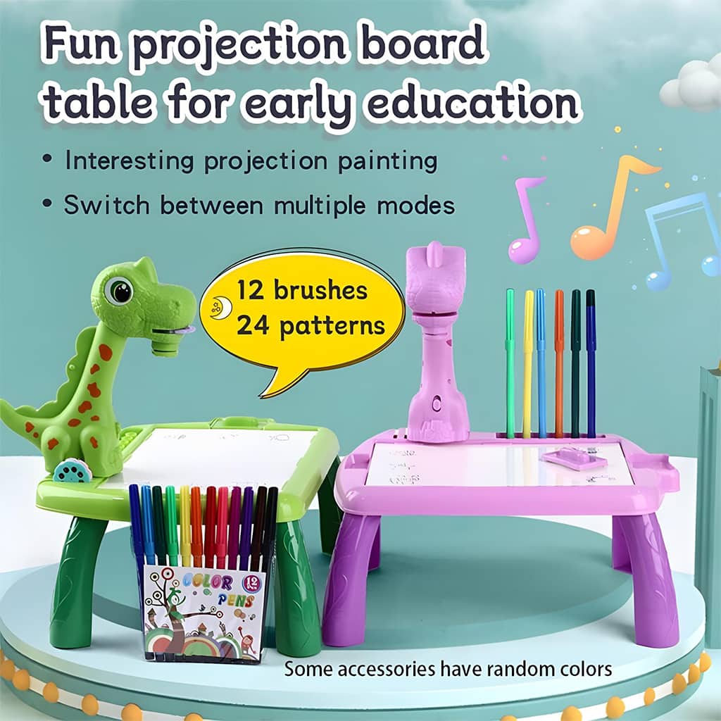 Projecteur de dessin Dino pour enfants avec 24 motifs colorés - Jouet & Gaming - صورة 7