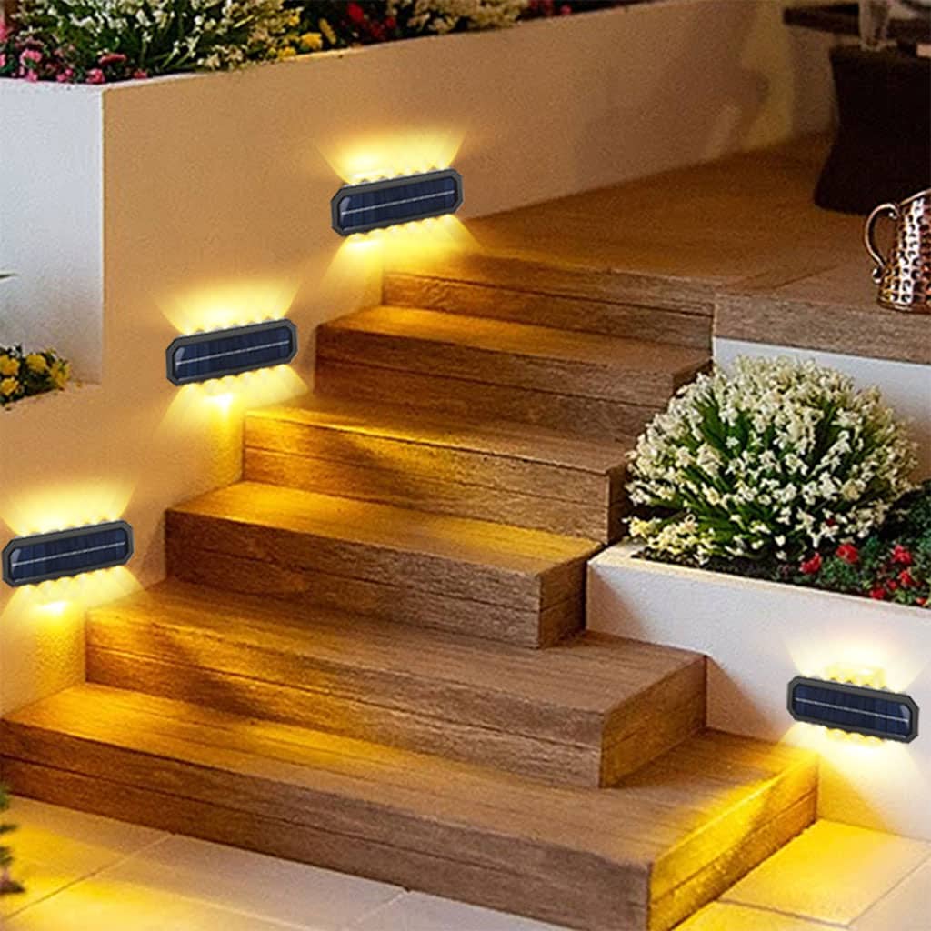Lampe Solaire Murale 8LED avec Détection de Mouvement Auto 1Pcs - Maison - صورة 3