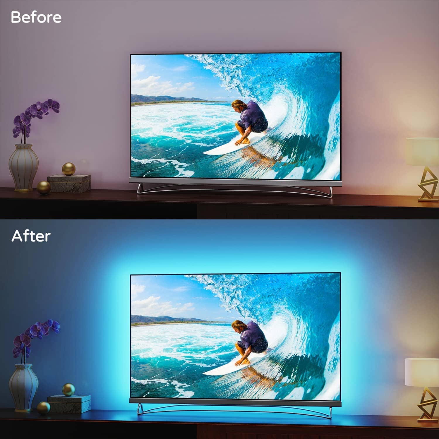 Smart LED Strip TV rétroéclairage 5M RGB Android/iOS - Électronique - صورة 2