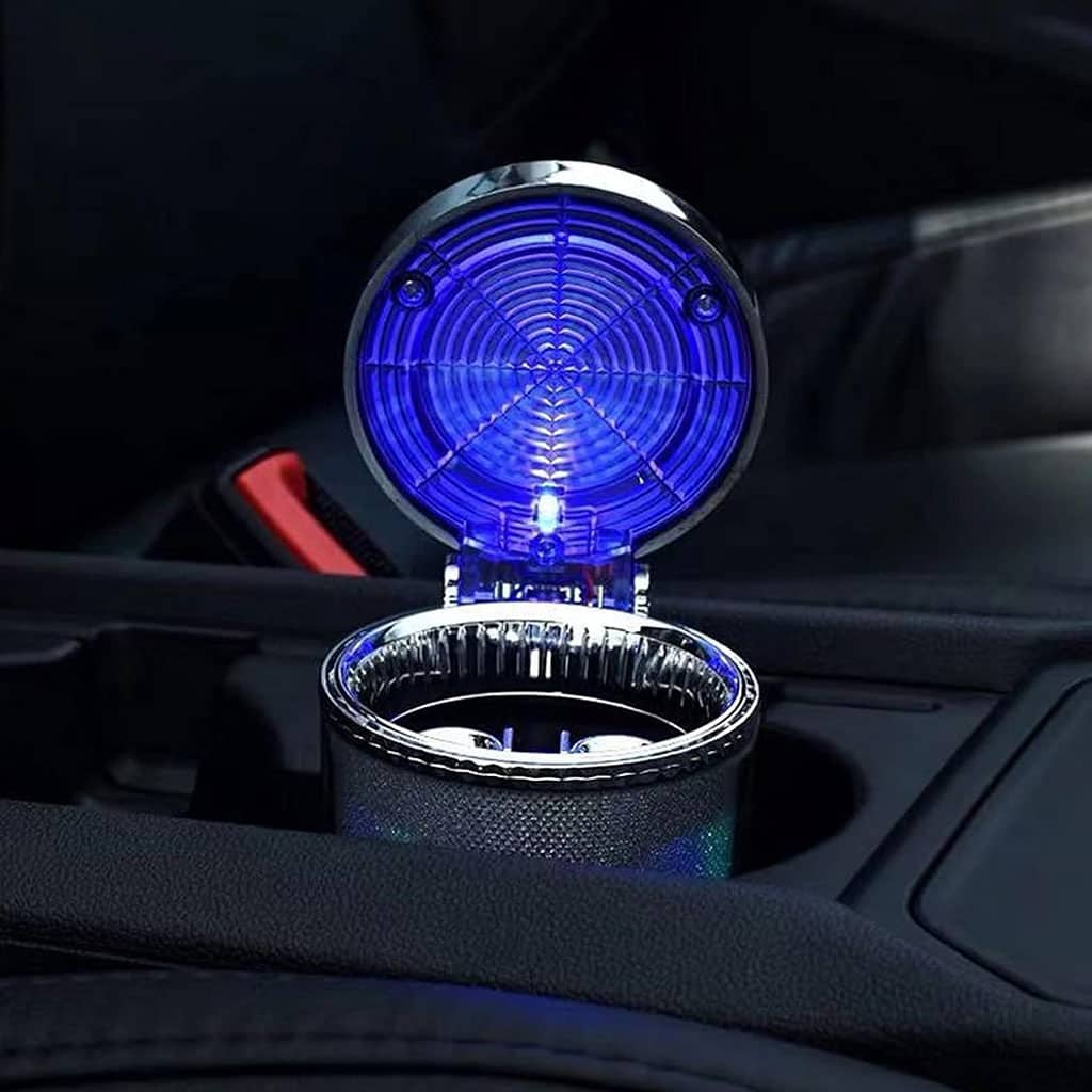 Cendrier Ciga-rete avec couvercle anti-odeur à éclairage coloré - Accessoires Auto/Moto - صورة 2