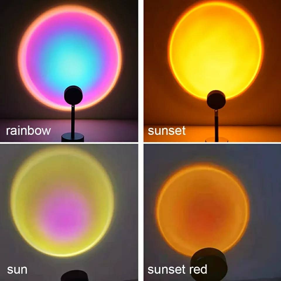 Projecteur de coucher de soleil rotatif à 180 ° USB décoration murale - Électronique - صورة 3