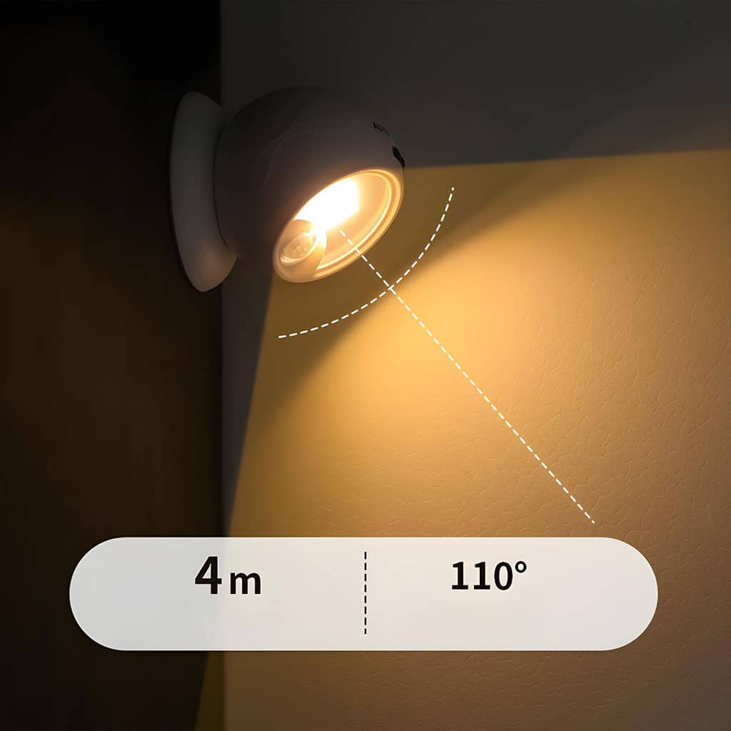Lampe COB à détecteur de mouvement portable à 360 ° - Décoration - صورة 7