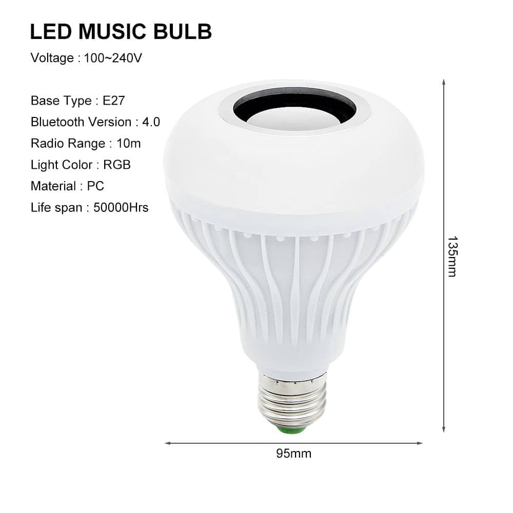 Ampoule Bluetooth Avec Haut-Parleur Rgb Télécommande SansFil - Électronique - صورة 11