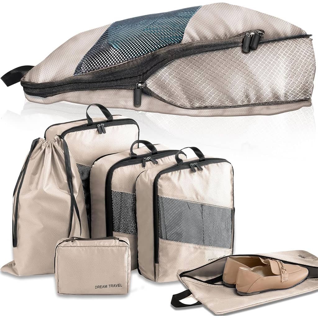 Lot de 6 sacs de voyage et compression extensibles pour valises - Maison - صورة 3