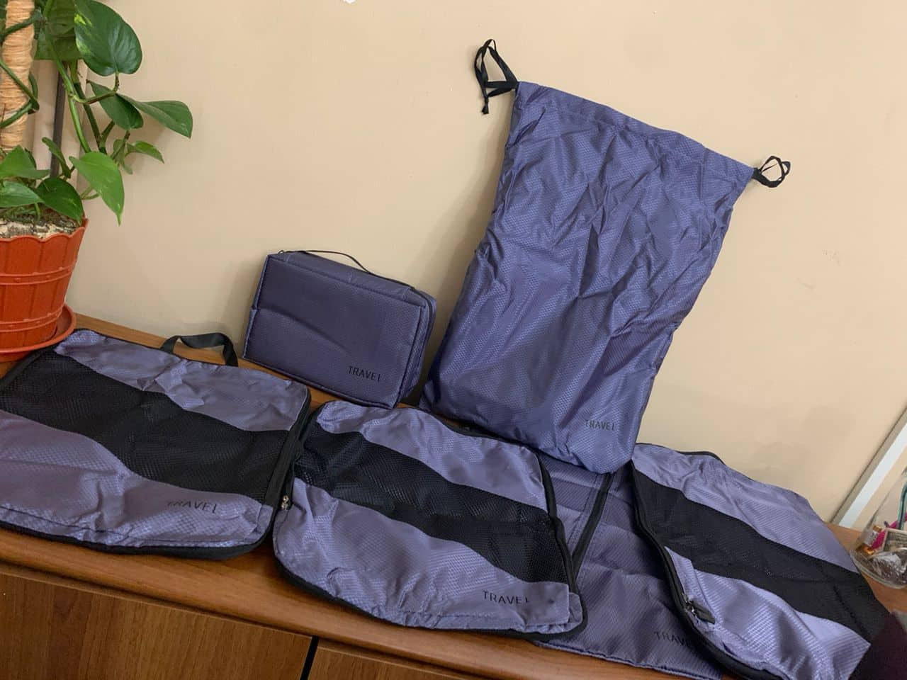 Lot de 6 sacs de voyage et compression extensibles pour valises - Maison - صورة 8