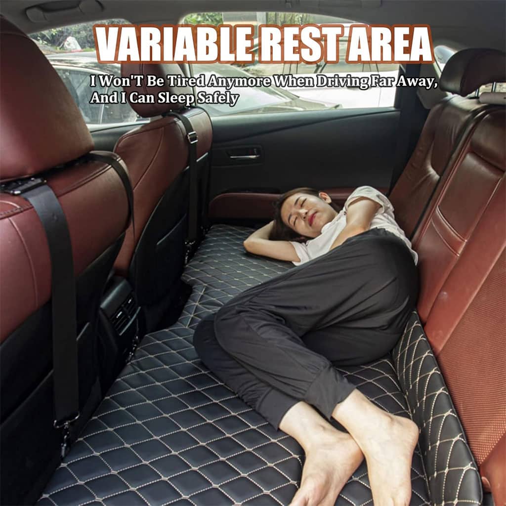 Matelas de Voiture Pliable avec Sangles Solides pour Siege Arrière - Accessoires Auto/Moto - صورة 2