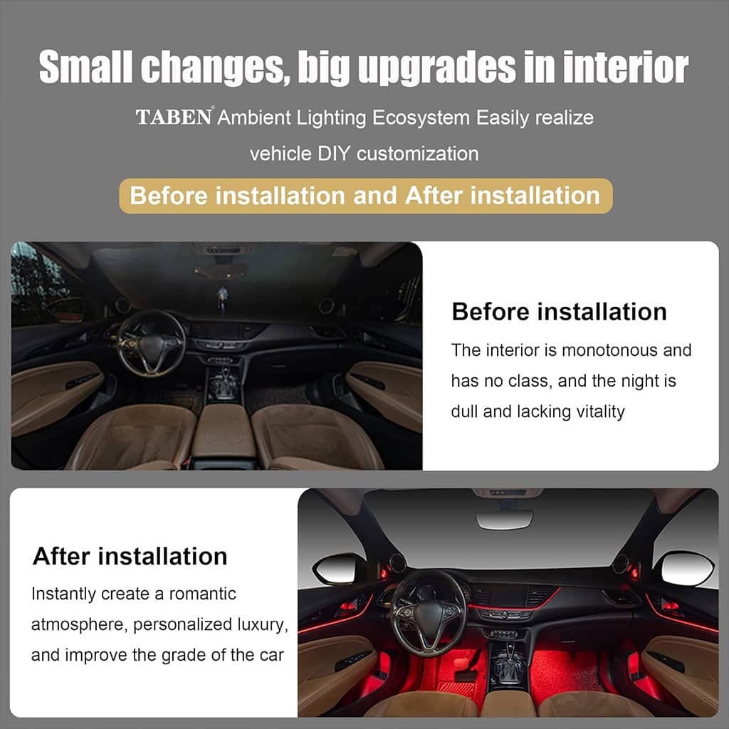 Lumière Ambiante RGB Pour l’Intérieur de Voiture avec Télécommande + APP Contrôle - Accessoires Auto/Moto - صورة 2