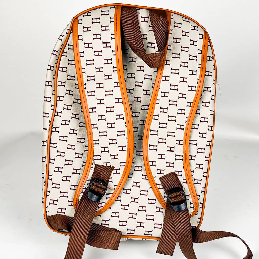 Pack 3Pcs Cabas Sac a Dos et Pochette en Tissue Imperméable Beige - Sac à dos et Mode - صورة 4