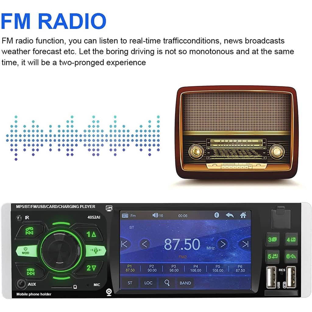 Autoradio MP5 4.1 Pouces FM Radio Ecran HD NO4053AI – مشغل راديو السيارات - Accessoires Auto/Moto - صورة 2