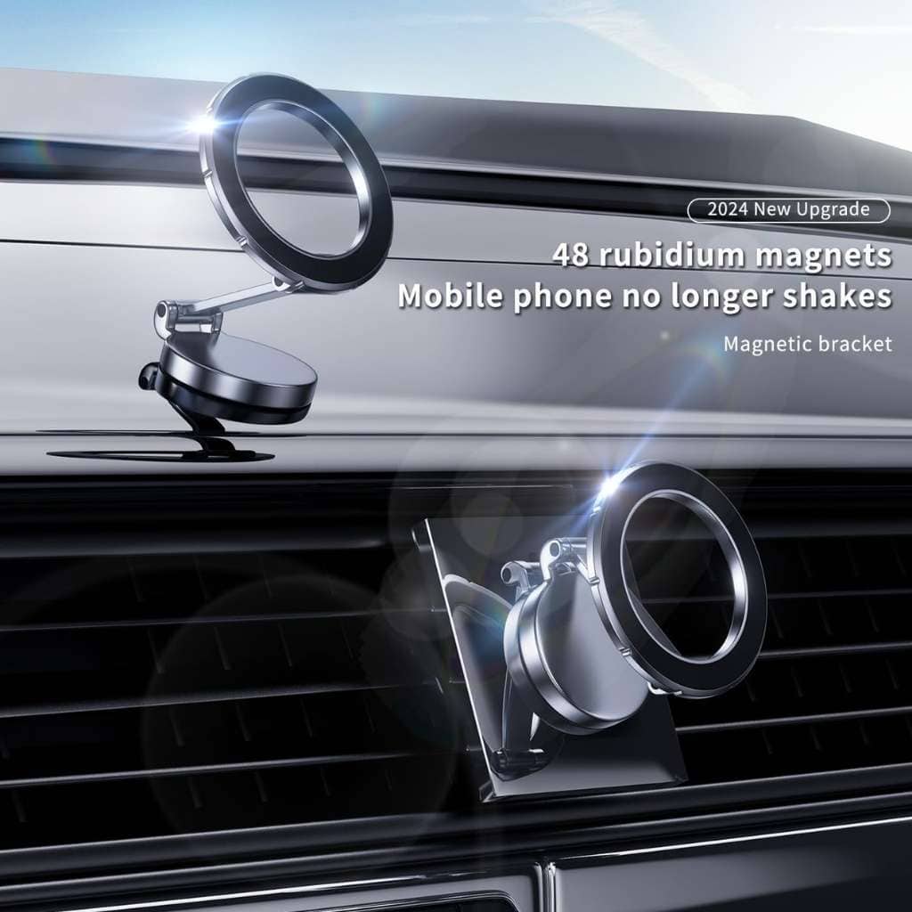 Support de Téléphone Magnétique Pliable pour Voiture – حامل هاتف مغناطيسي قابل للطي للسيارة - Accessoires Auto/Moto - صورة 9